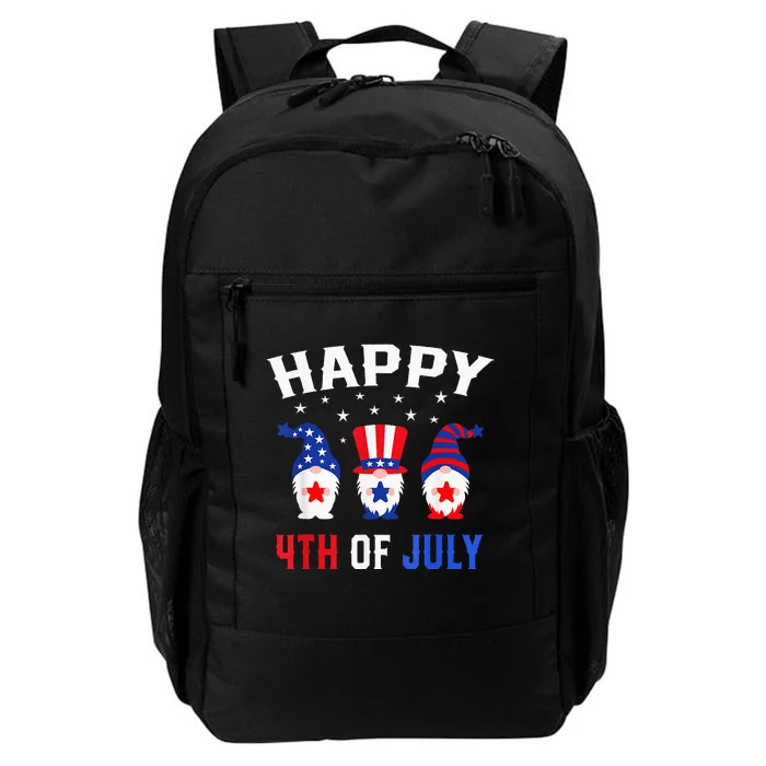 Happy 4th of July Gnomes Patriotic American Flag Cute Gnomes Daily Commute Backpack