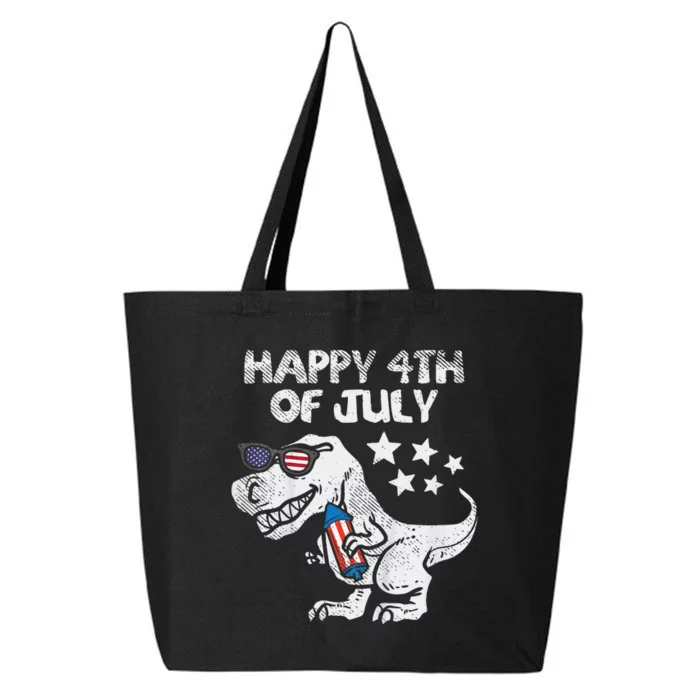 Happy 4th Of July Trex Dinosaur American Dino 25L Jumbo Tote