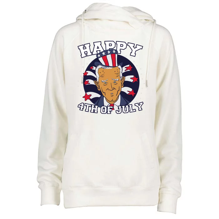 Happy 4th Of July Joe Biden Womens Funnel Neck Pullover Hood