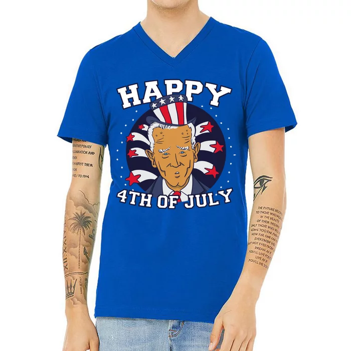 Happy 4th Of July Joe Biden V-Neck T-Shirt