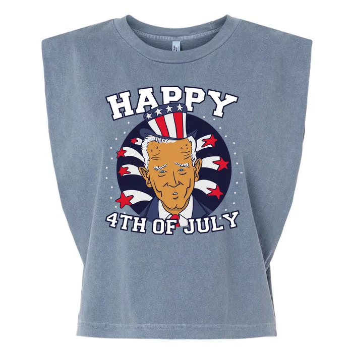 Happy 4th Of July Joe Biden Garment-Dyed Women's Muscle Tee