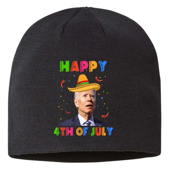 Happy 4th Of July Cinco De Mayo Funny Joe Biden 8 1/2in Sustainable Knit Beanie