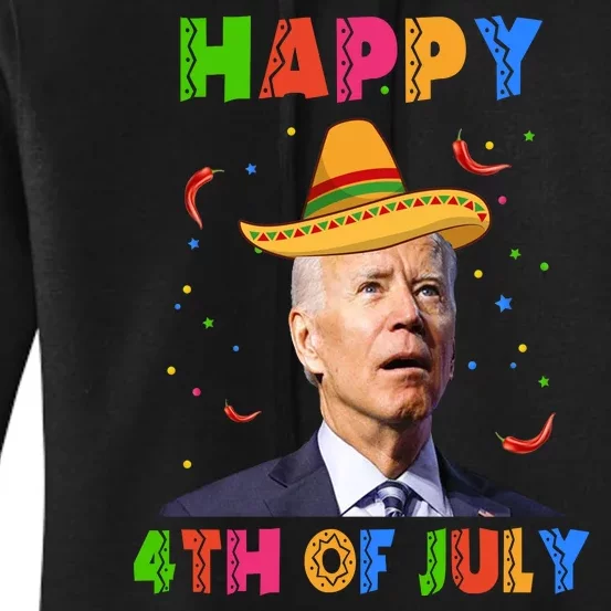 Happy 4th Of July Cinco De Mayo Funny Joe Biden Women's Pullover Hoodie