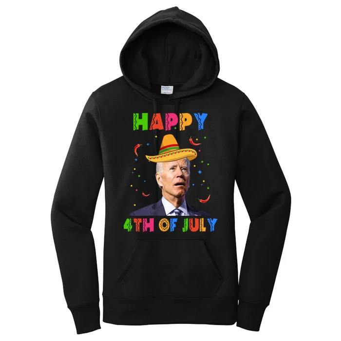 Happy 4th Of July Cinco De Mayo Funny Joe Biden Women's Pullover Hoodie