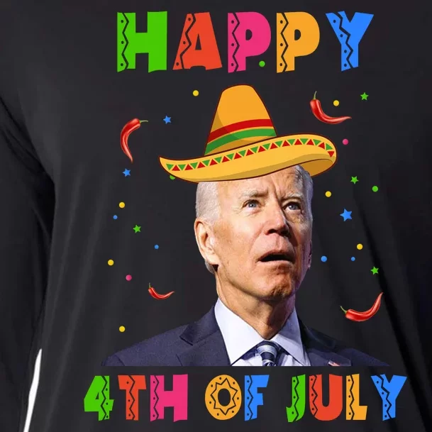 Happy 4th Of July Cinco De Mayo Funny Joe Biden Cooling Performance Long Sleeve Crew