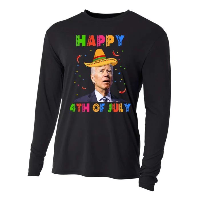 Happy 4th Of July Cinco De Mayo Funny Joe Biden Cooling Performance Long Sleeve Crew