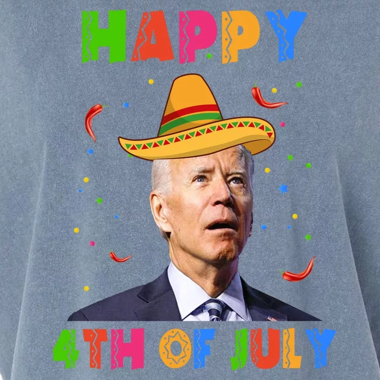 Happy 4th Of July Cinco De Mayo Funny Joe Biden Garment-Dyed Women's Muscle Tee