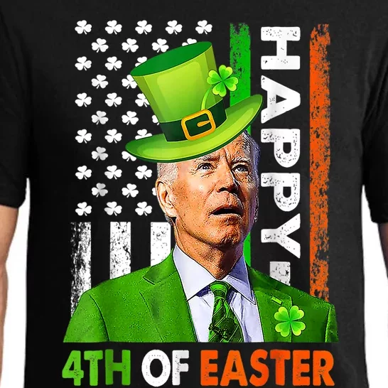 Happy 4th Of Easter Joe Biden St Patricks Day Leprechaun Flag Pajama Set