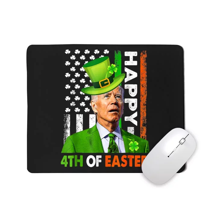 Happy 4th Of Easter Joe Biden St Patricks Day Leprechaun Flag Mousepad