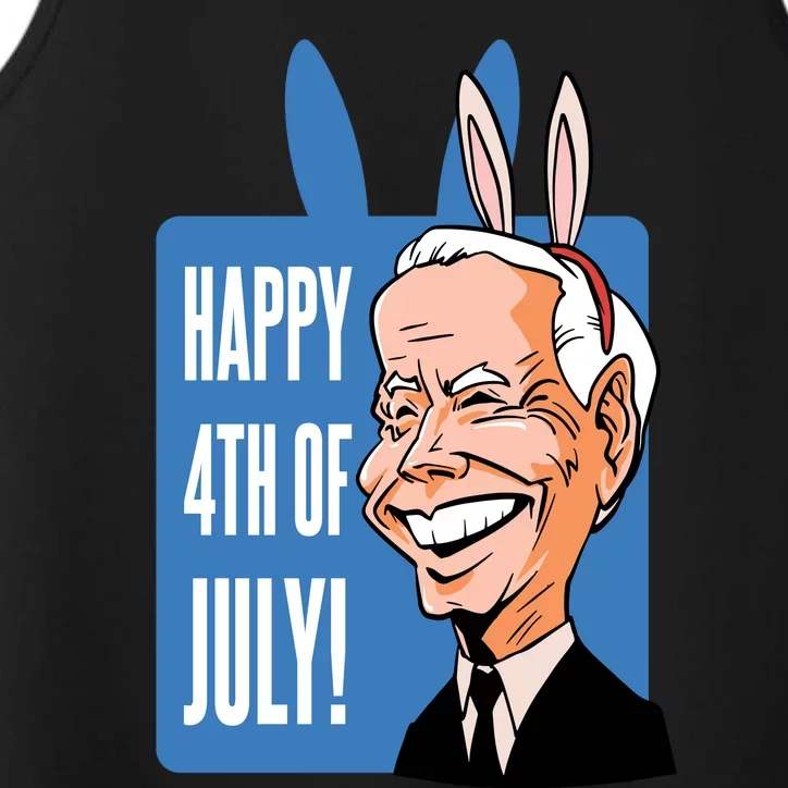 Happy 4th Of July Funny Biden Easter Bunny Parody Performance Tank