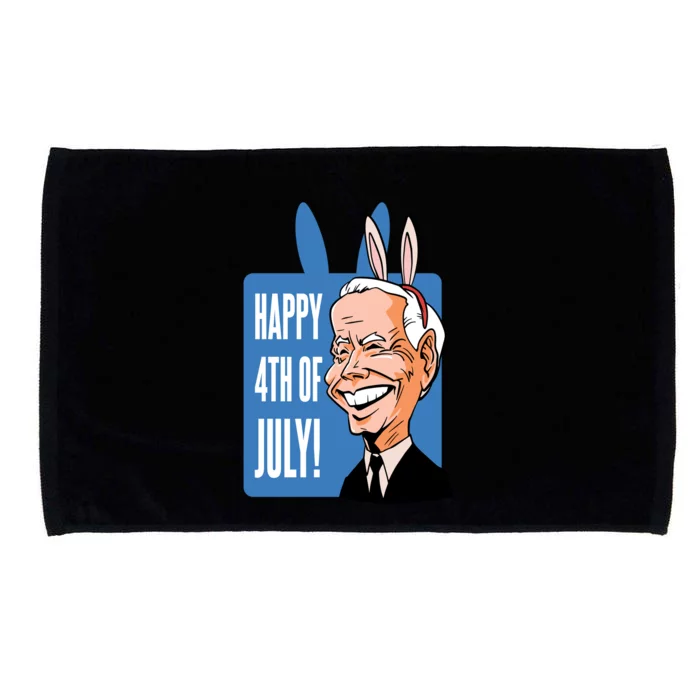 Happy 4th Of July Funny Biden Easter Bunny Parody Microfiber Hand Towel