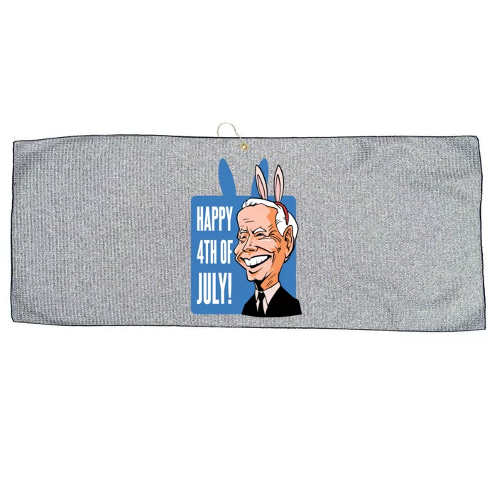 Happy 4th Of July Funny Biden Easter Bunny Parody Large Microfiber Waffle Golf Towel