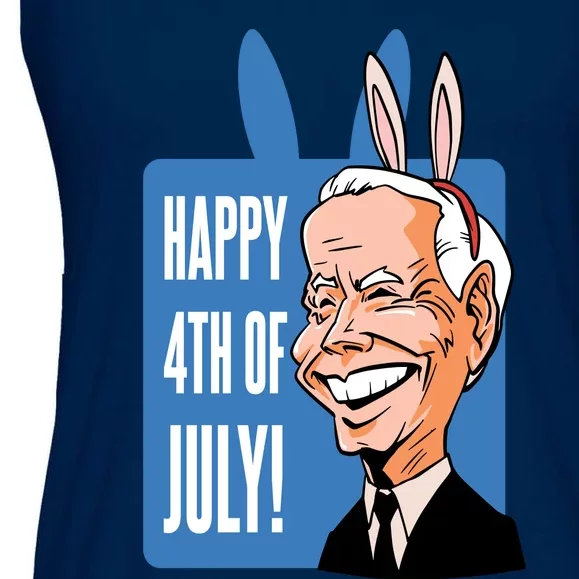 Happy 4th Of July Funny Biden Easter Bunny Parody Ladies Essential Flowy Tank