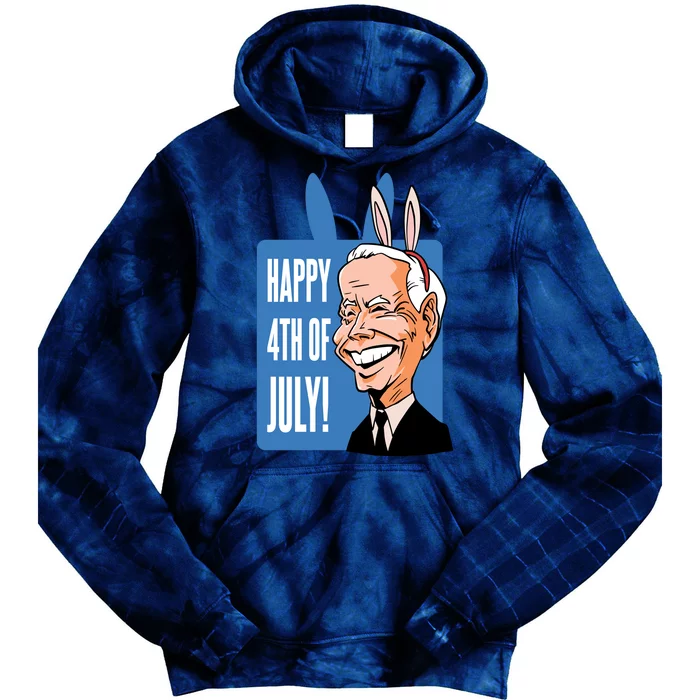 Happy 4th Of July Funny Biden Easter Bunny Parody Tie Dye Hoodie