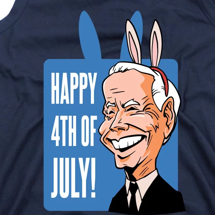 Happy 4th Of July Funny Biden Easter Bunny Parody Tank Top