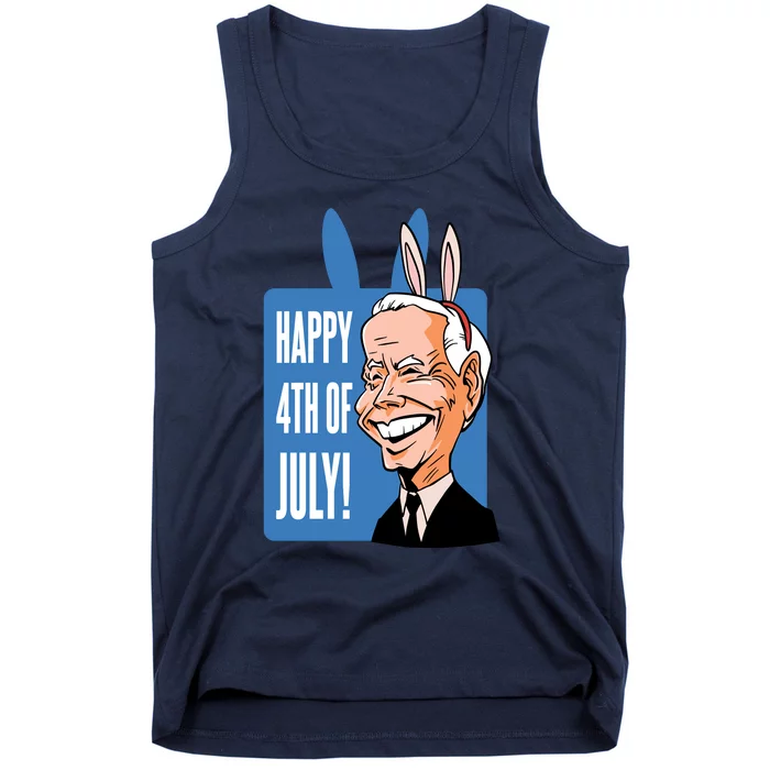 Happy 4th Of July Funny Biden Easter Bunny Parody Tank Top