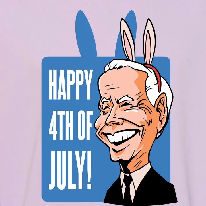 Happy 4th Of July Funny Biden Easter Bunny Parody Garment-Dyed Sweatshirt