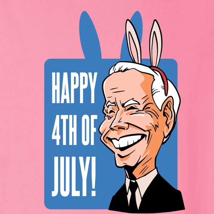 Happy 4th Of July Funny Biden Easter Bunny Parody Toddler Long Sleeve Shirt