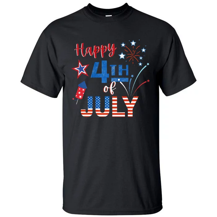 Happy 4th of July American Independence Day Celebration Tall T-Shirt