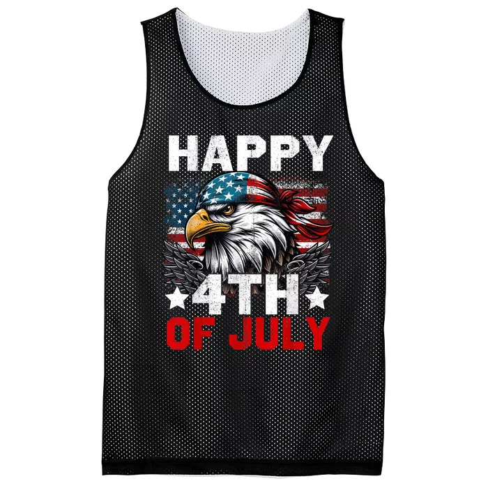 Happy 4th Of July Patriotic Apparel Mesh Reversible Basketball Jersey Tank