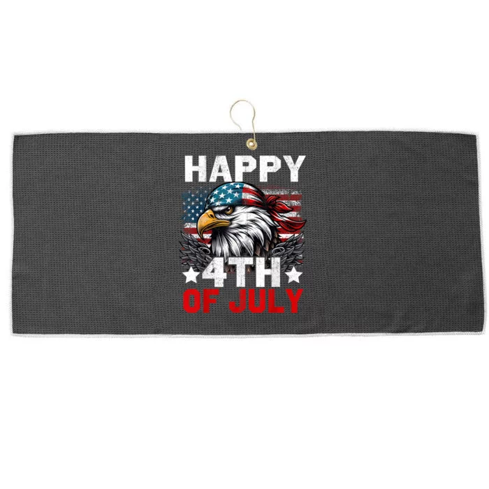 Happy 4th Of July Patriotic Apparel Large Microfiber Waffle Golf Towel