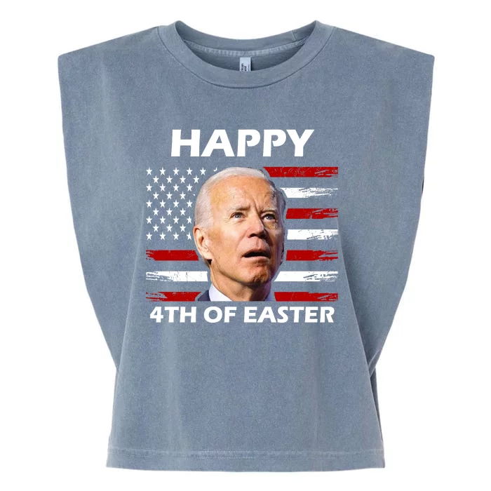 Happy 4th Of Easter Joe Biden Funny Garment-Dyed Women's Muscle Tee