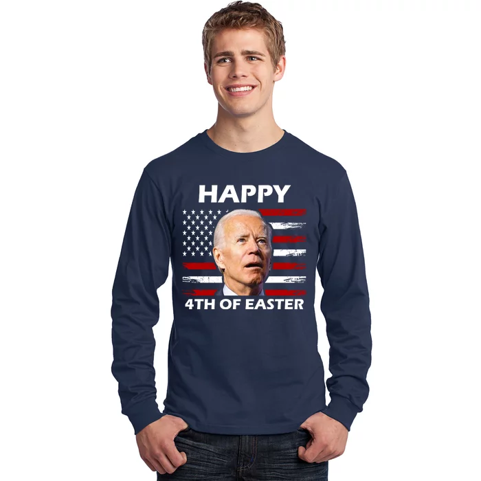 Happy 4th Of Easter Joe Biden Funny Long Sleeve Shirt