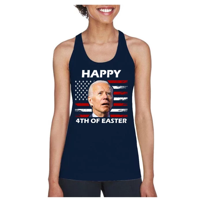 Happy 4th Of Easter Joe Biden Funny Women's Racerback Tank