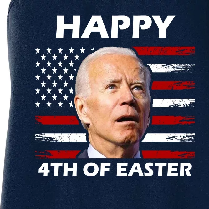 Happy 4th Of Easter Joe Biden Funny Women's Racerback Tank