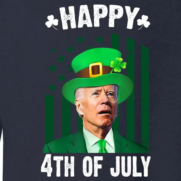 Happy 4th Of July Funny Biden St Patrick's Day Holiday Toddler Sweatshirt