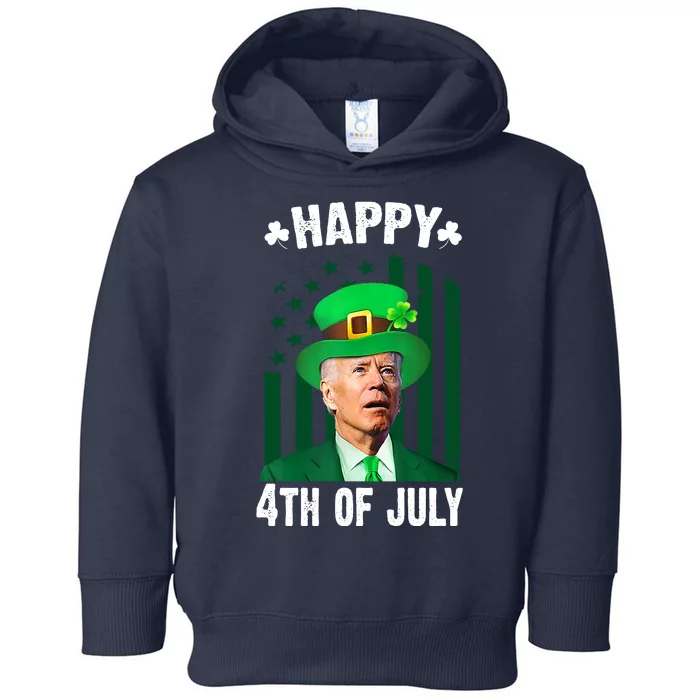 Happy 4th Of July Funny Biden St Patrick's Day Holiday Toddler Hoodie