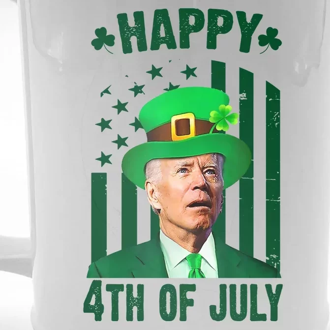 Happy 4th Of July Funny Biden St Patrick's Day Holiday Front & Back Beer Stein