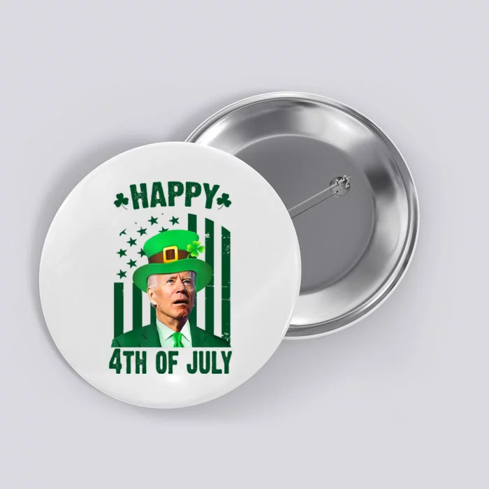 Happy 4th Of July Funny Biden St Patrick's Day Holiday Button