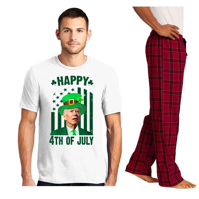 Happy 4th Of July Funny Biden St Patrick's Day Holiday Pajama Set