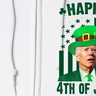 Happy 4th Of July Funny Biden St Patrick's Day Holiday Full Zip Hoodie