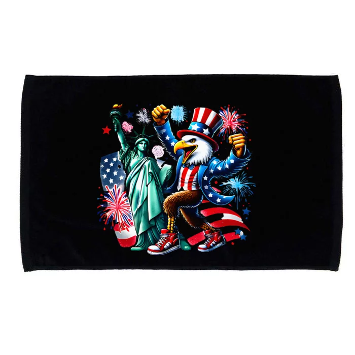 Happy 4th Of July Party Microfiber Hand Towel