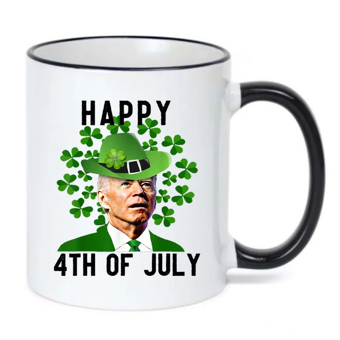 Happy 4th Of July Joe Biden St Patrick's Day Black Color Changing Mug