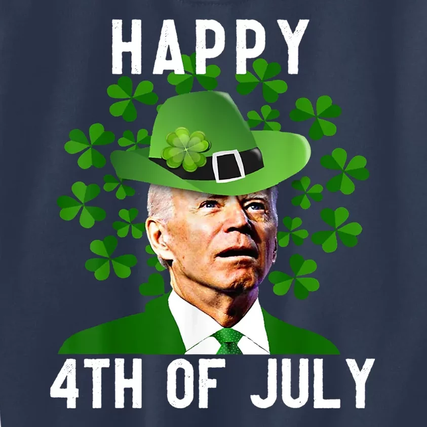 Happy 4th Of July Joe Biden St Patrick's Day Kids Sweatshirt