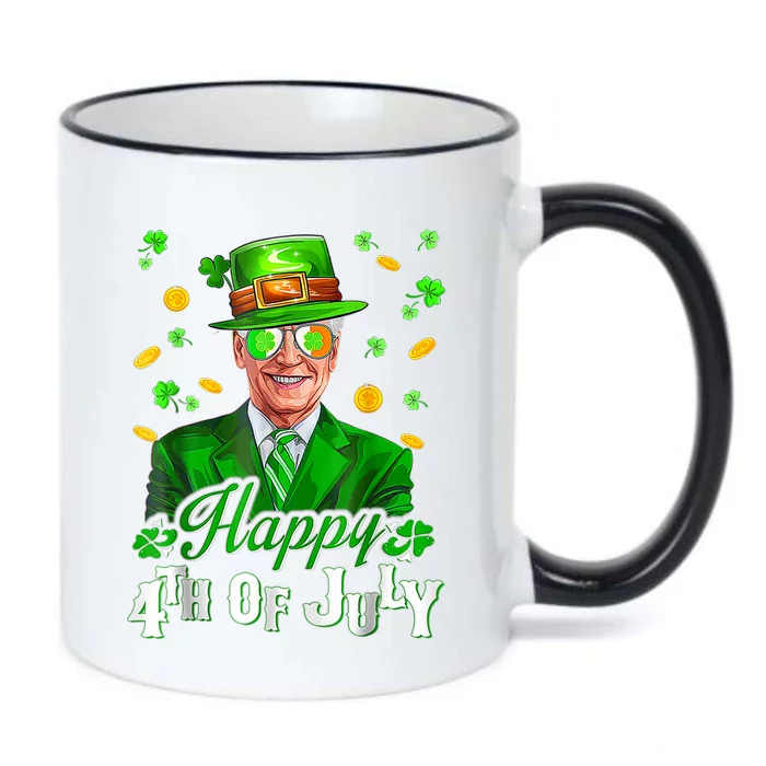 Happy 4th Of July Funny Joe Biden Leprechaun St Patricks Day Black Color Changing Mug