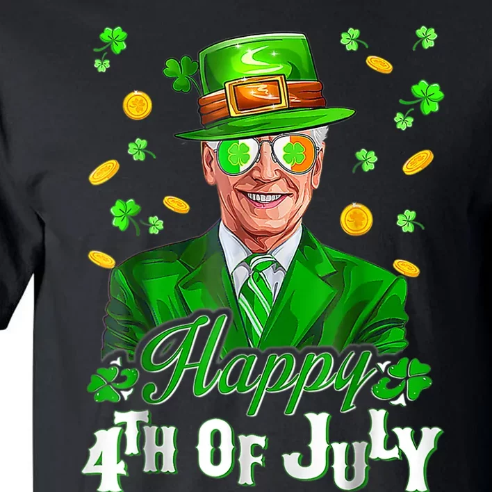 Happy 4th Of July Funny Joe Biden Leprechaun St Patricks Day Tall T-Shirt