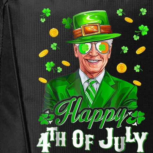 Happy 4th Of July Funny Joe Biden Leprechaun St Patricks Day City Backpack