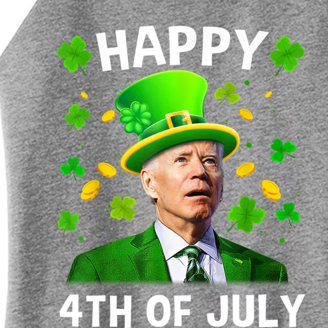 Happy 4th Of July Confused Funny Joe Biden St Patricks Day Gift Women’s Perfect Tri Rocker Tank