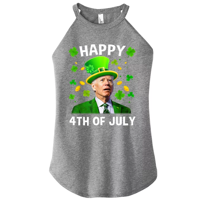 Happy 4th Of July Confused Funny Joe Biden St Patricks Day Gift Women’s Perfect Tri Rocker Tank