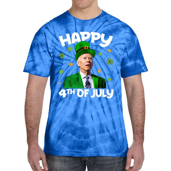 Happy 4th Of July Confused Funny Joe Biden St Patricks Day Gift Tie-Dye T-Shirt