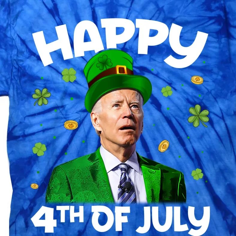 Happy 4th Of July Confused Funny Joe Biden St Patricks Day Gift Tie-Dye T-Shirt