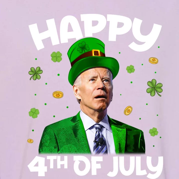 Happy 4th Of July Confused Funny Joe Biden St Patricks Day Gift Garment-Dyed Sweatshirt