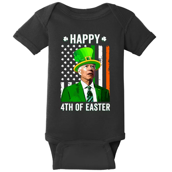 Happy 4th Of Easter Funny Joe Biden St Patricks Day Baby Bodysuit