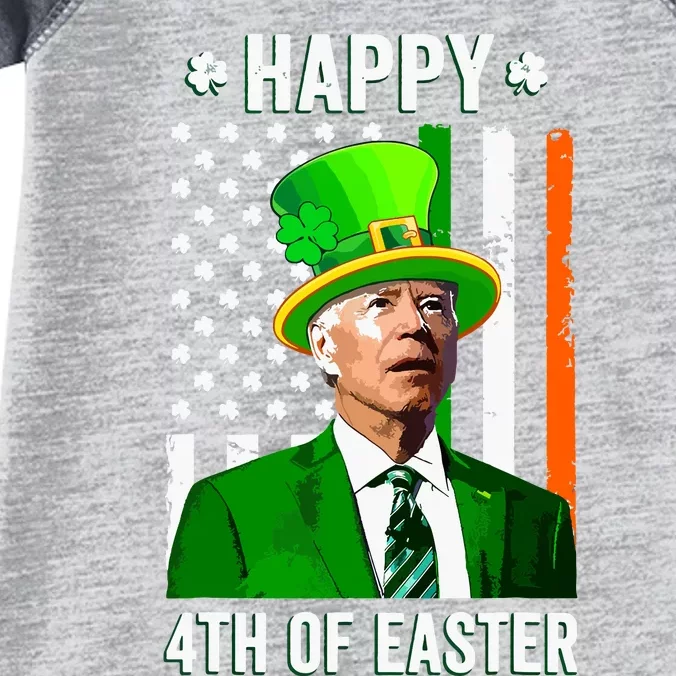 Happy 4th Of Easter Funny Joe Biden St Patricks Day Infant Baby Jersey Bodysuit