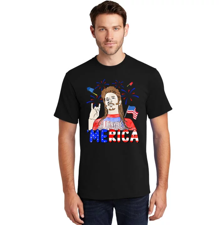 Happy 4th Of July Merica Funny Joe American Flag Tall T-Shirt