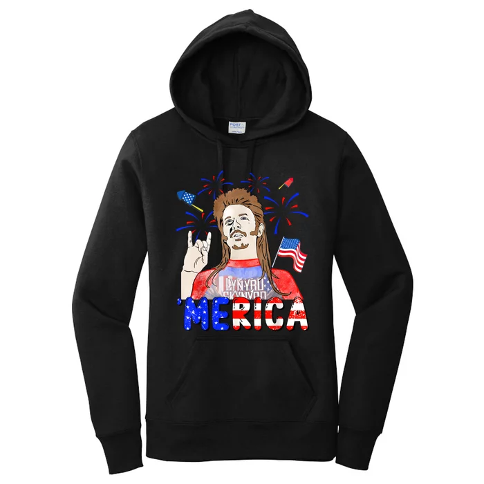 Happy 4th Of July Merica Funny Joe American Flag Women's Pullover Hoodie